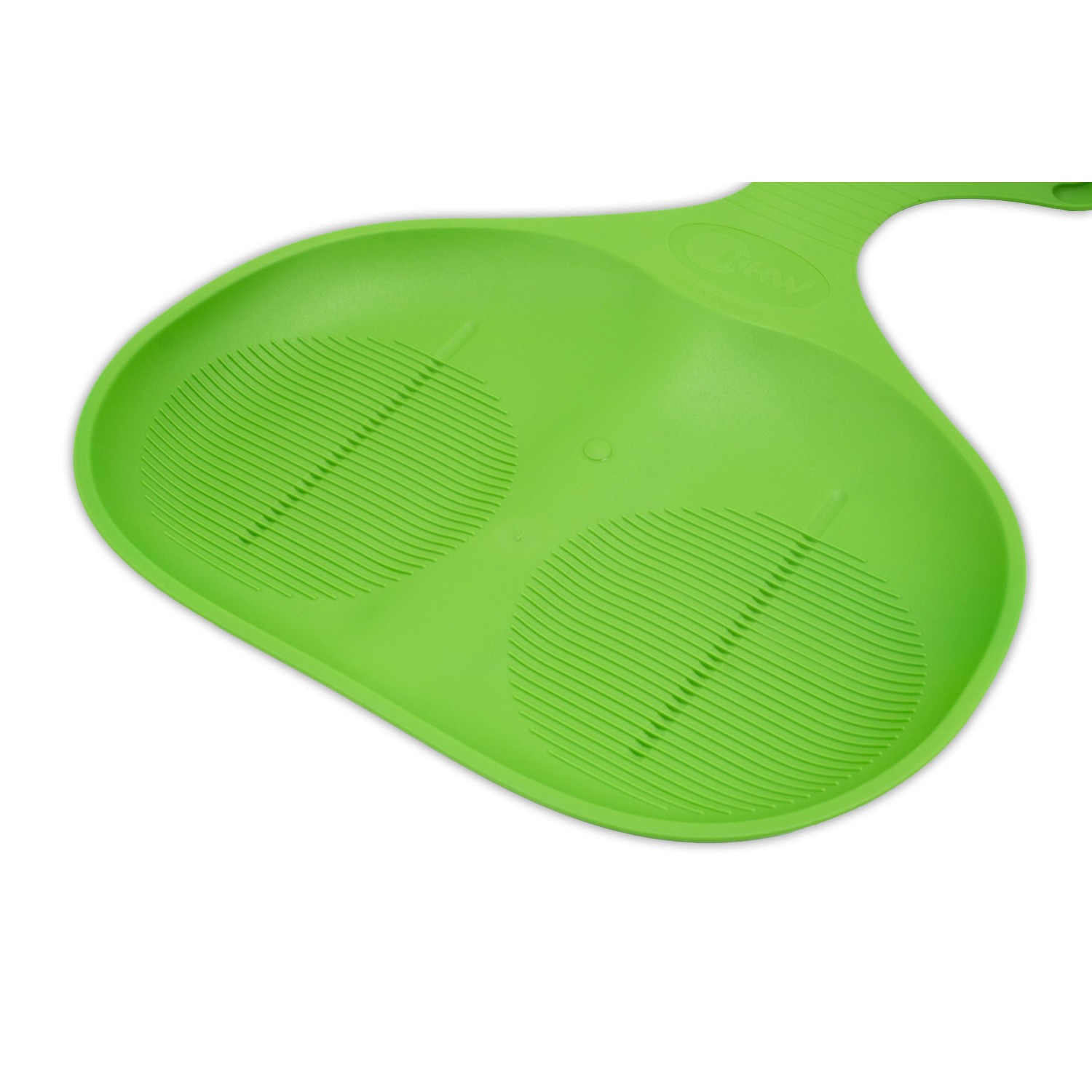 Grüner KHW Rutschteller Snow Glider, 58x39 cm, aus robustem Kunststoff für Winterspaß.