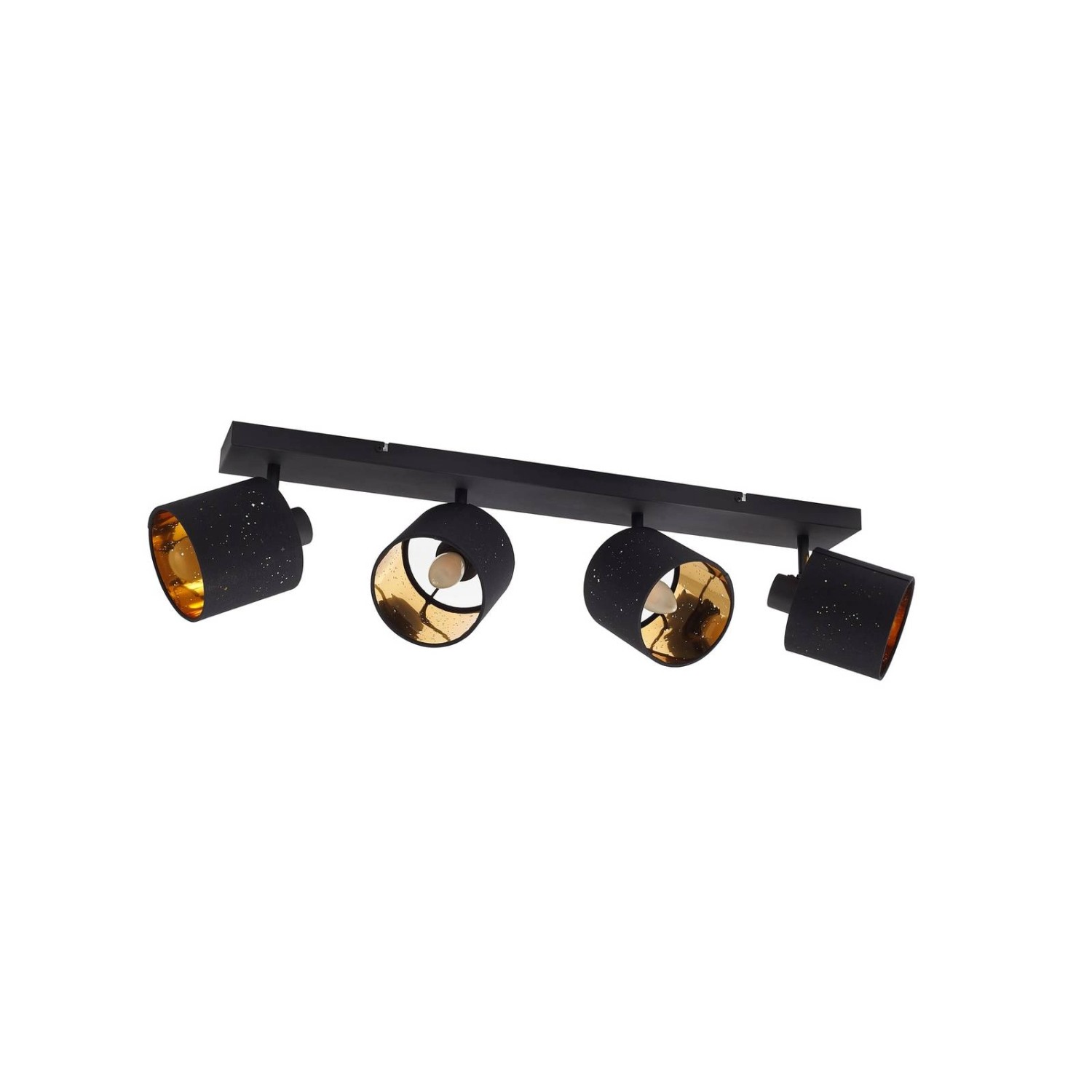 Lindby Deckenlampe Vasilia 10029756 Modern in Schwarz aus Textil 4-flammig E14 Wohnzimmerleuchte