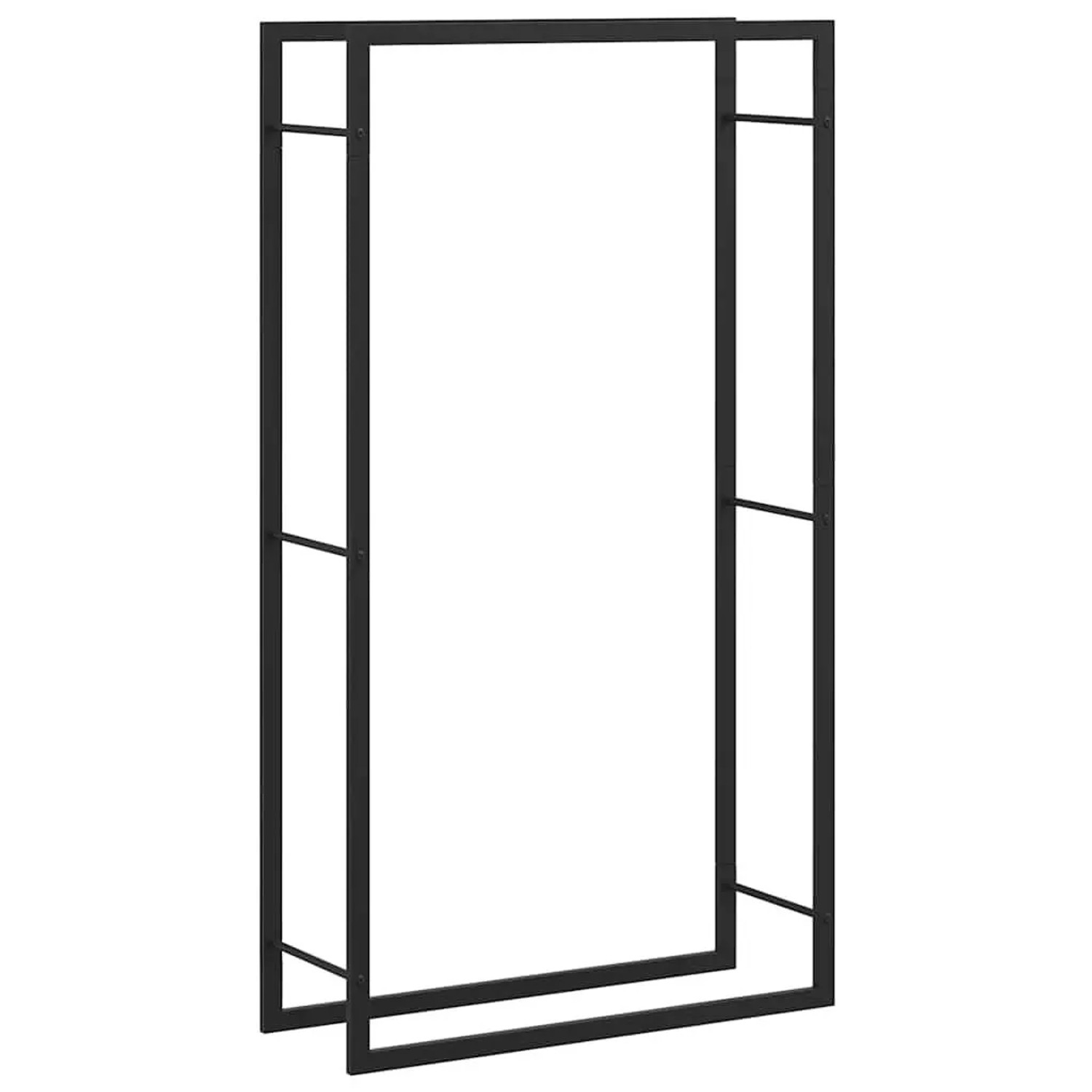 vidaXL Brennholzregal Mattschwarz 80 x 28 x 154 cm Stahl 350308