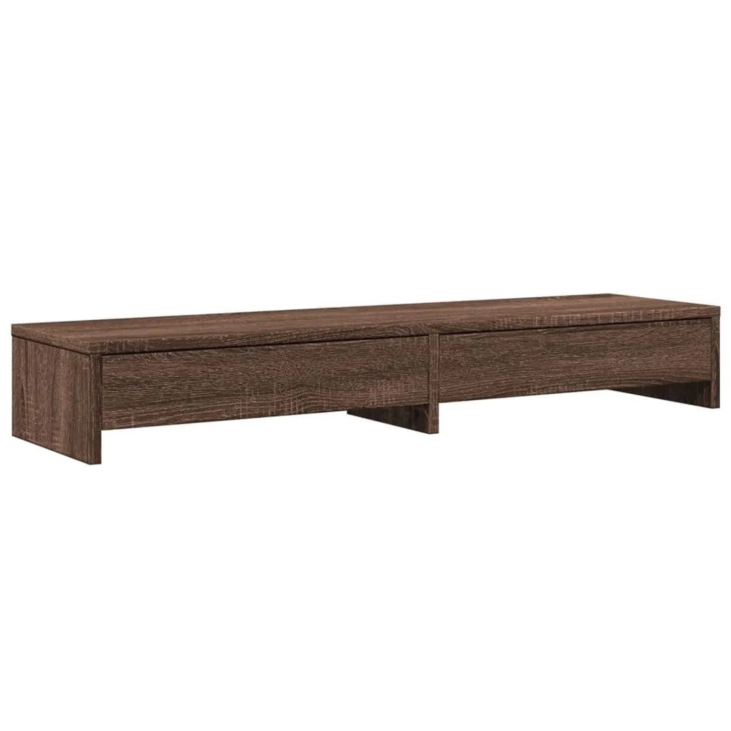 vidaXL Monitorständer mit Schubladen Eichen-Optik 100x27x15 cm 854676