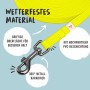Gelbe Rudelkönig Schleppleine (5 m) mit Karabiner und PVC-Beschichtung.