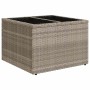 Hellgrauer vidaXL Gartenhocker aus Polyrattan, Teil einer Sofagarnitur. Ideal für Gartenmöbel-Sets.