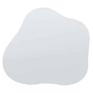 Beliani Wandspiegel BAGNEUX Silber 50x50x55