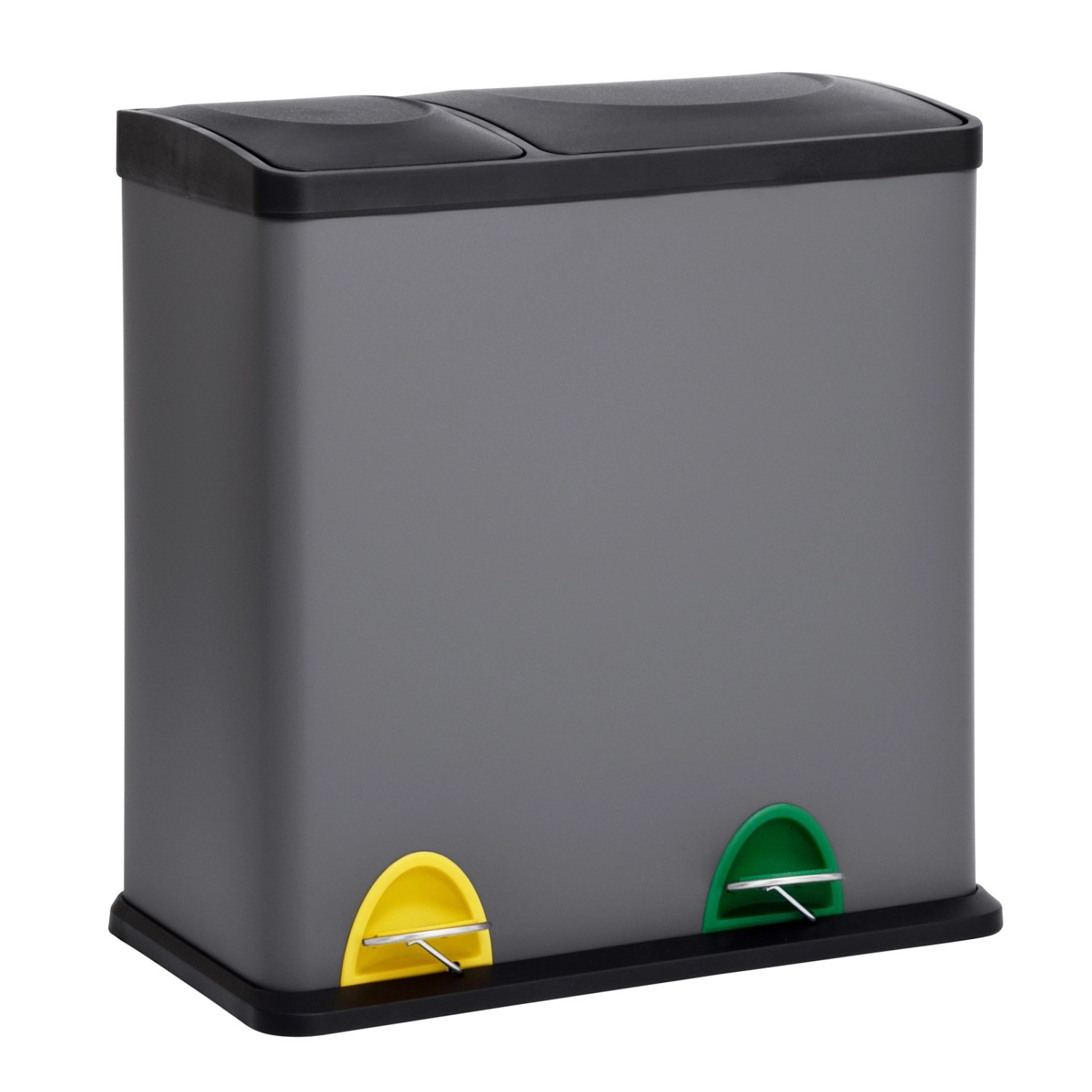 Svita TC2Combo35 Mülleimer 35 Liter 12+23l Treteimer Trennsystem Küche Grau günstig online kaufen