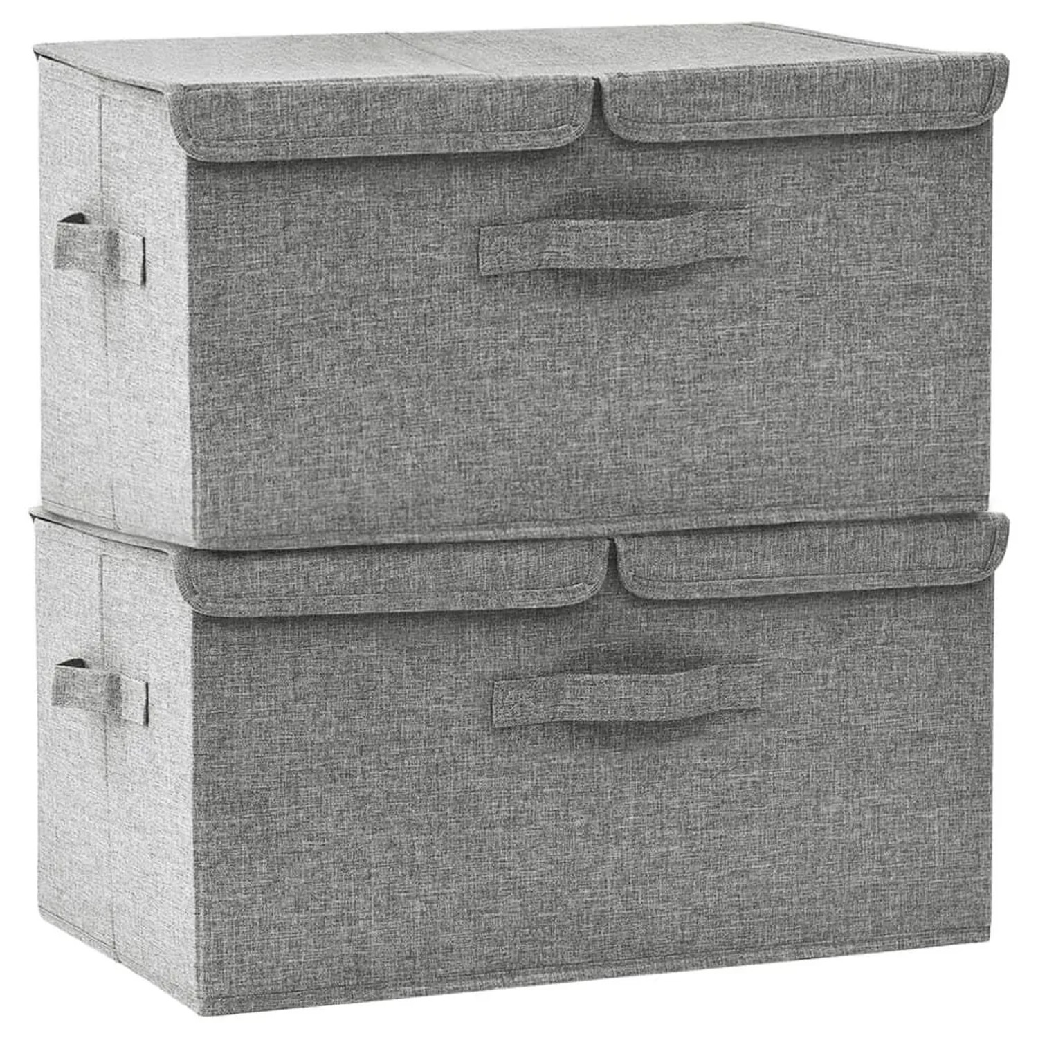 vidaXL Aufbewahrungsboxen 2 Stk Stoff 50x30x25 cm Grau 332915
