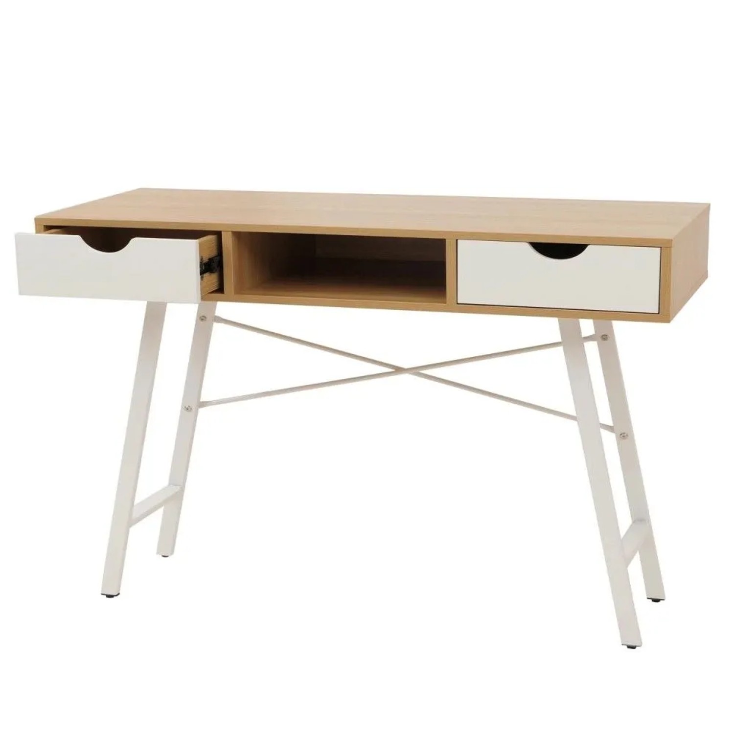 MCW Schreibtisch E92 Naturbraun Weiß