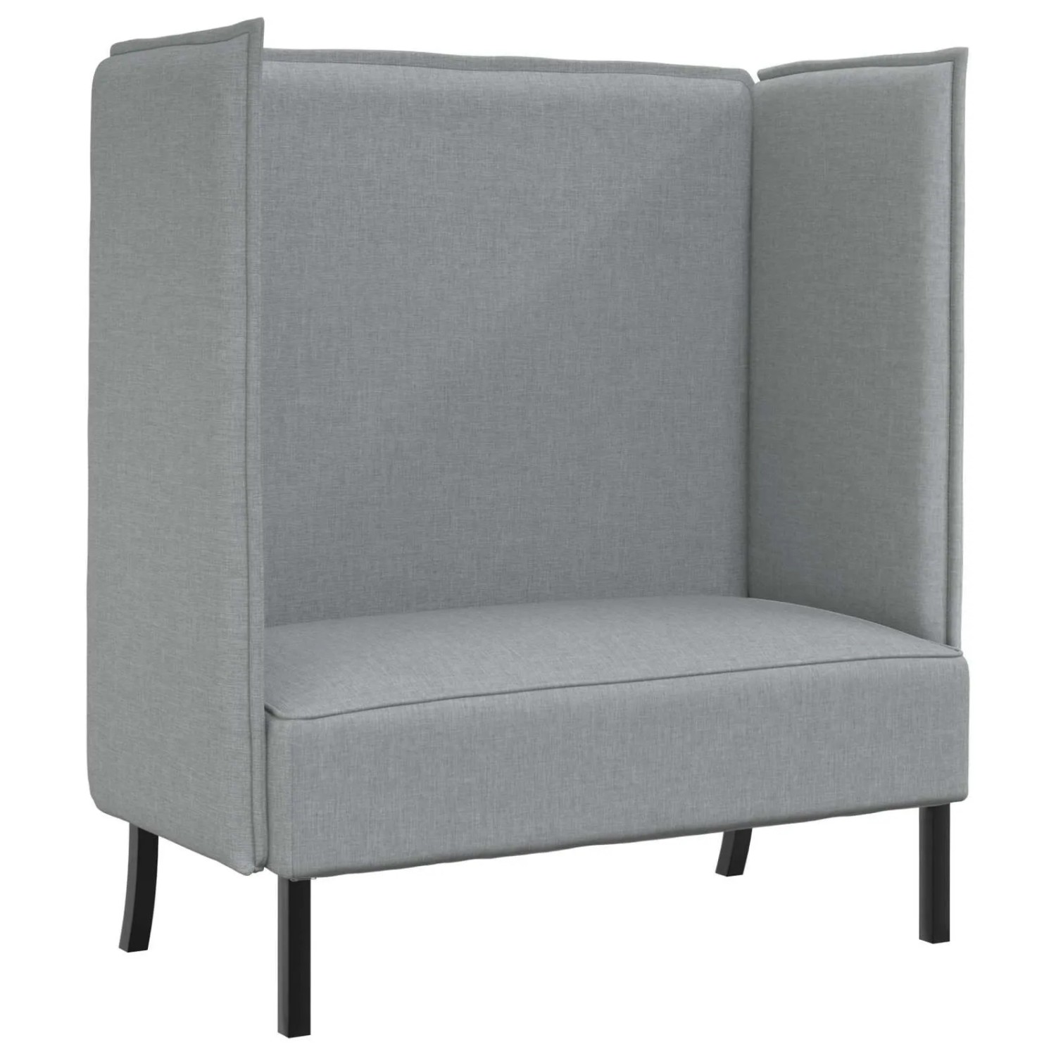 vidaXL Hoher Rücken Sofa 101cm Hellgrau Stoff 42010832
