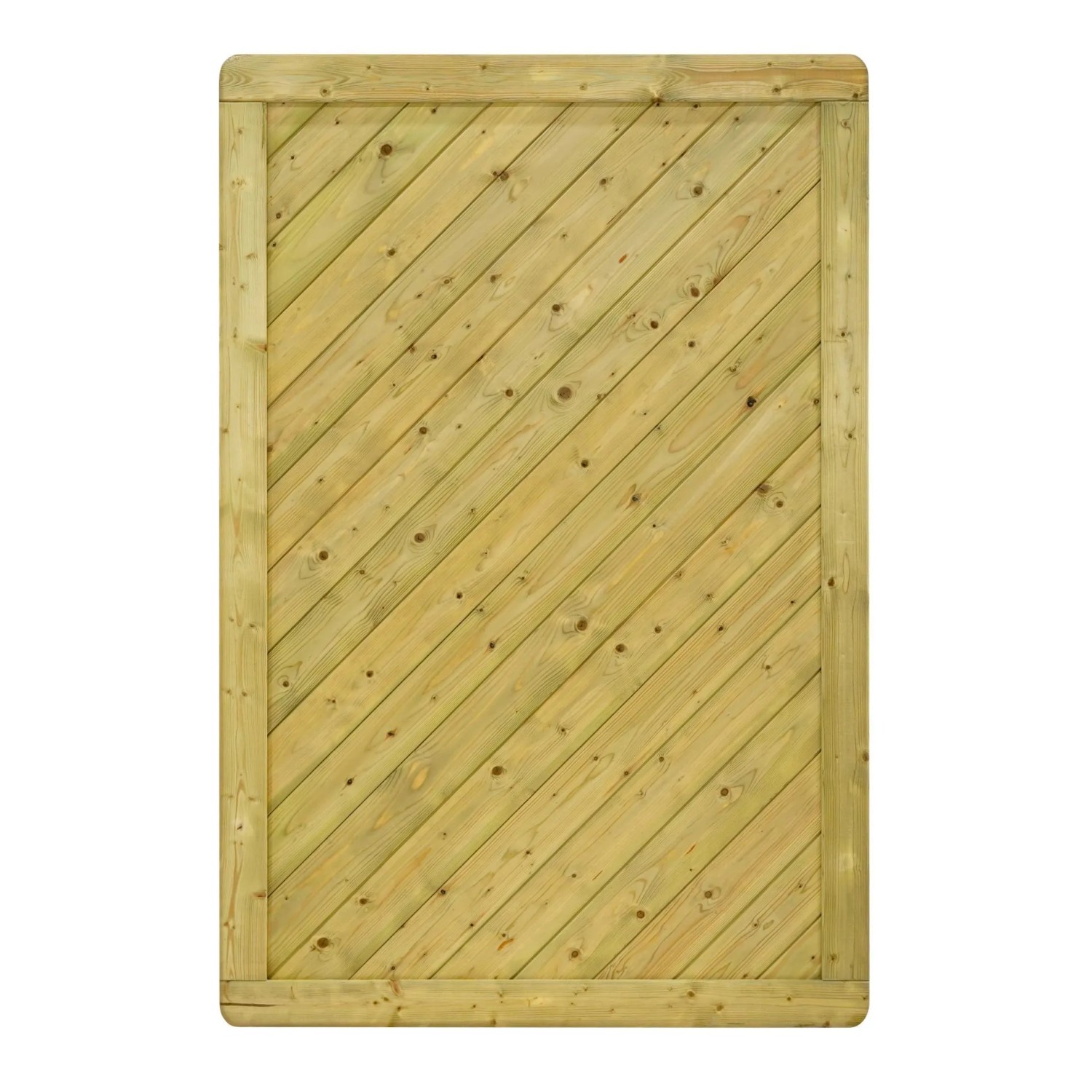 GartenLand Massivzaun INNSBRUCK MASSIV Gerade 120x180 cm Holzzaun Fichte PEFC KDI Grün Massiver Rahmen 44x88 mm Sehr Stabil