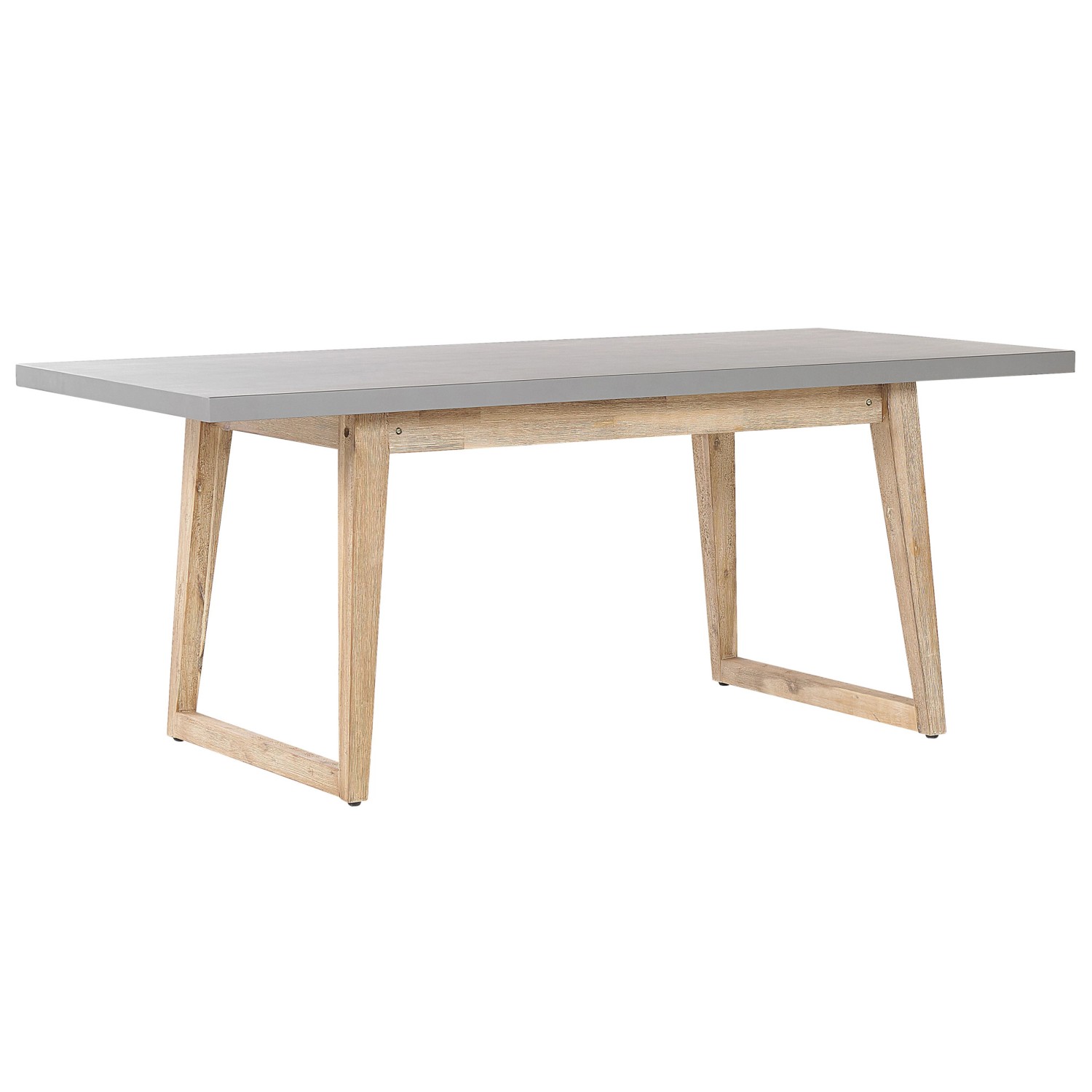 Beliani Gartentisch ORIA Grau Heller Holzfarbton 90x180x75 günstig online kaufen
