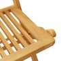 Detailansicht Akazienholz Stuhl des vidaXL Balkon-Sets, Gartenmöbel.