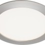 Runde LED-Einbauleuchte in Nickel matt, 17 cm Durchmesser für Deckenmontage.