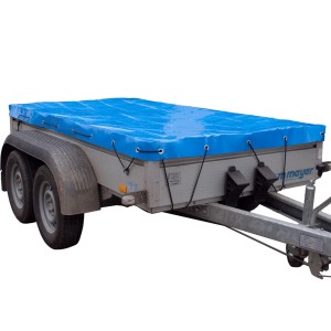 TRUTZHOLM Anhängerplane Flachplane 257x133x10 cm Hellblau Mit Seil