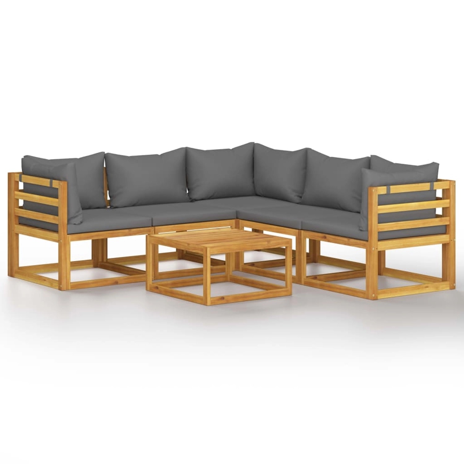 vidaXL 6-tlg Garten-Lounge-Set mit Auflagen Massivholz Akazie Modell 4