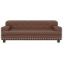 vidaXL Hundebett Braun 90x53x30 cm Kunstleder 171878_3