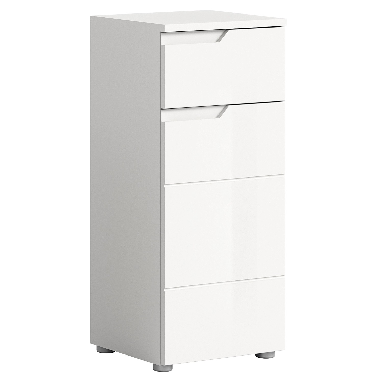 Standschrank Solero Weiß Hochglanz 87 cm x 38 cm x 34 cm