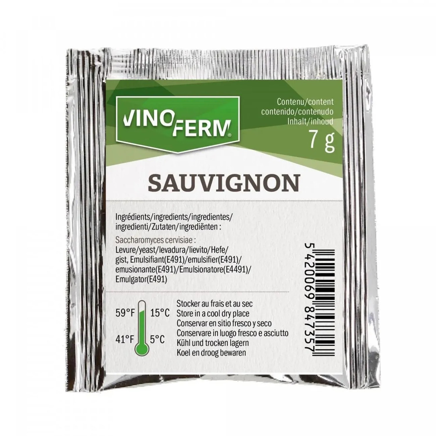 Ich-Zapfe Vinoferm Trockenhefe Wein Sauvignon 7 G