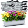BigDean 10er Set Zink Paletten Blumenkästen Einsatz 38cm Groß Silber Aus Metall Verzinkt Zinkkasten Pflanzkasten Balkonkasten Blumentopf Für