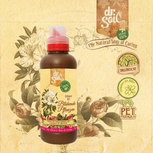 Dr.Soil Bio-Flüssigdünger für Blühpflanzen, 1 Liter. Organischer Gartendünger für üppige Blüten.