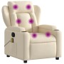 vidaXL Massage-Relaxsessel Cremefarbener Stoff 3206004