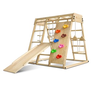 Juskys Maxi Klettergerüst für Kinder mit Rutsche