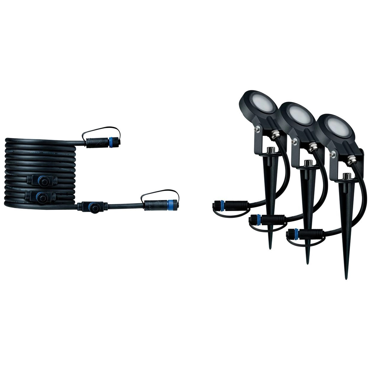 Paulmann Outdoor P&S Spot Sting Erg-Set Anthrazit IP67 3000K 3x6W 24V dimmbar