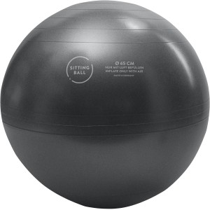 Anthrazitfarbener Sitting Ball Hocker Felt, 65 cm Durchmesser, für komfortables Sitzen.