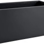 Anthrazitfarbener Vivanno Pflanzkübel Maxi, 80x40x40 cm, aus Fiberglas.
