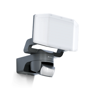 Steinel LED-Außenstrahler XLED Protect S Anthrazit mit Bewegungsmelder.