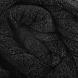 Bestlivings Babydecke Mikrofaser, schwarz, 70x100cm, kuschelig weich.