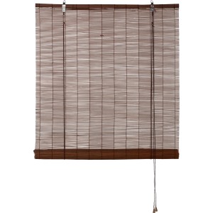OBI Bambus-Raffrollo Teak, 100x160 cm, aus Bambus, mit Zugschnüren zur Höhenverstellung.