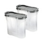 2er-Pack Bestlivings Gewürzdosen, 300ml, anthrazit. Schüttdosen für Küche & Vorratshaltung.
