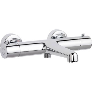 Schöner Wohnen Wannen-Thermostat Dicu Eco-Stop Chrom, Aufputz-Montage.