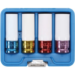 BGS Kraft Schoneinsatz Satz, 4-teilig, 17-22 mm, im Koffer. Werkzeugset für schonendes Arbeiten.