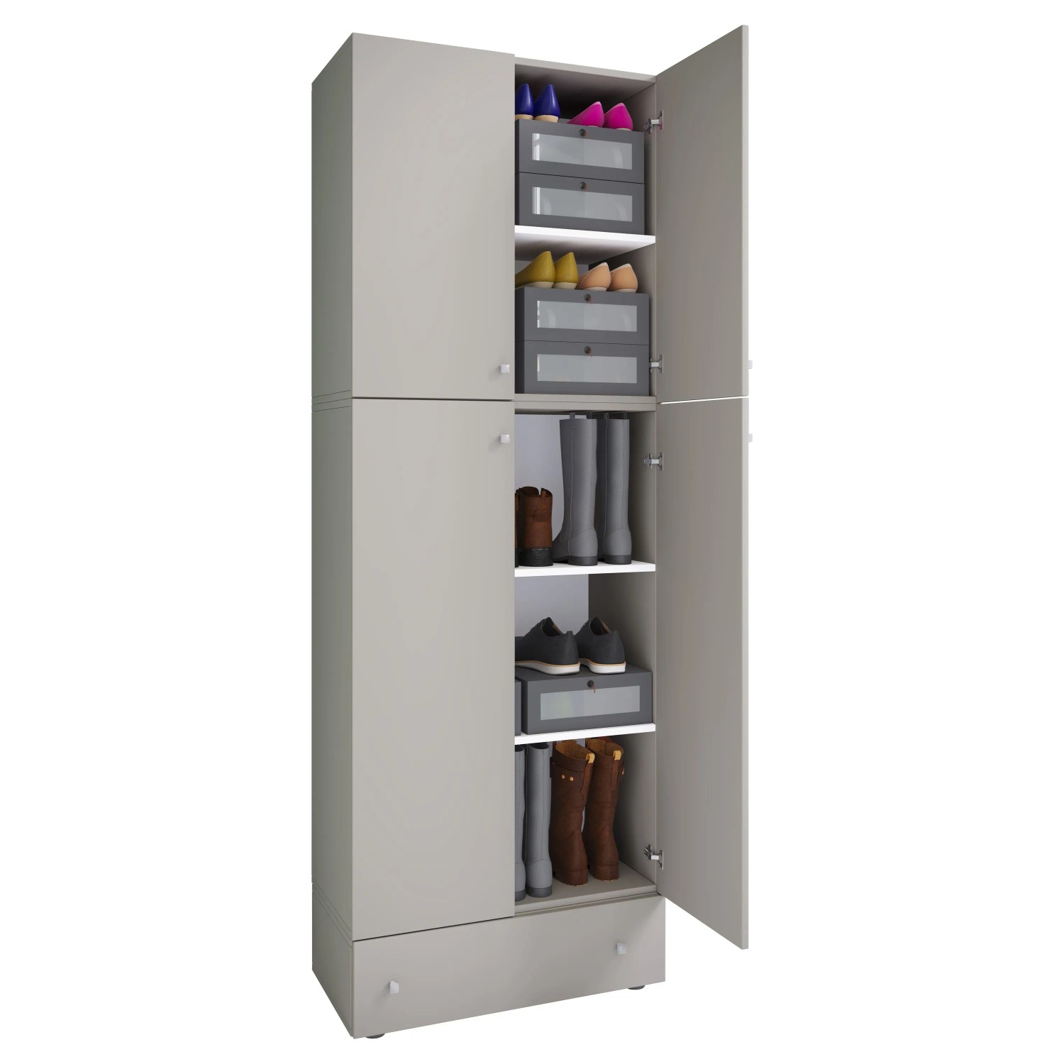 VCM Schuhschrank Lona Grau