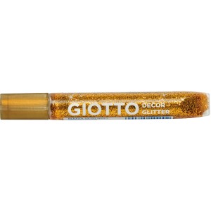Goldener Giotto Glitzerkleber, 20ml, ideal zum Dekorieren und Basteln.