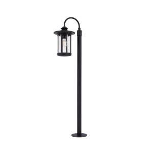 Lindby Außenleuchte Laterne Zayn 10036410 Retro Vintage Antik in Schwarz aus Aluminium 1-flammig E27