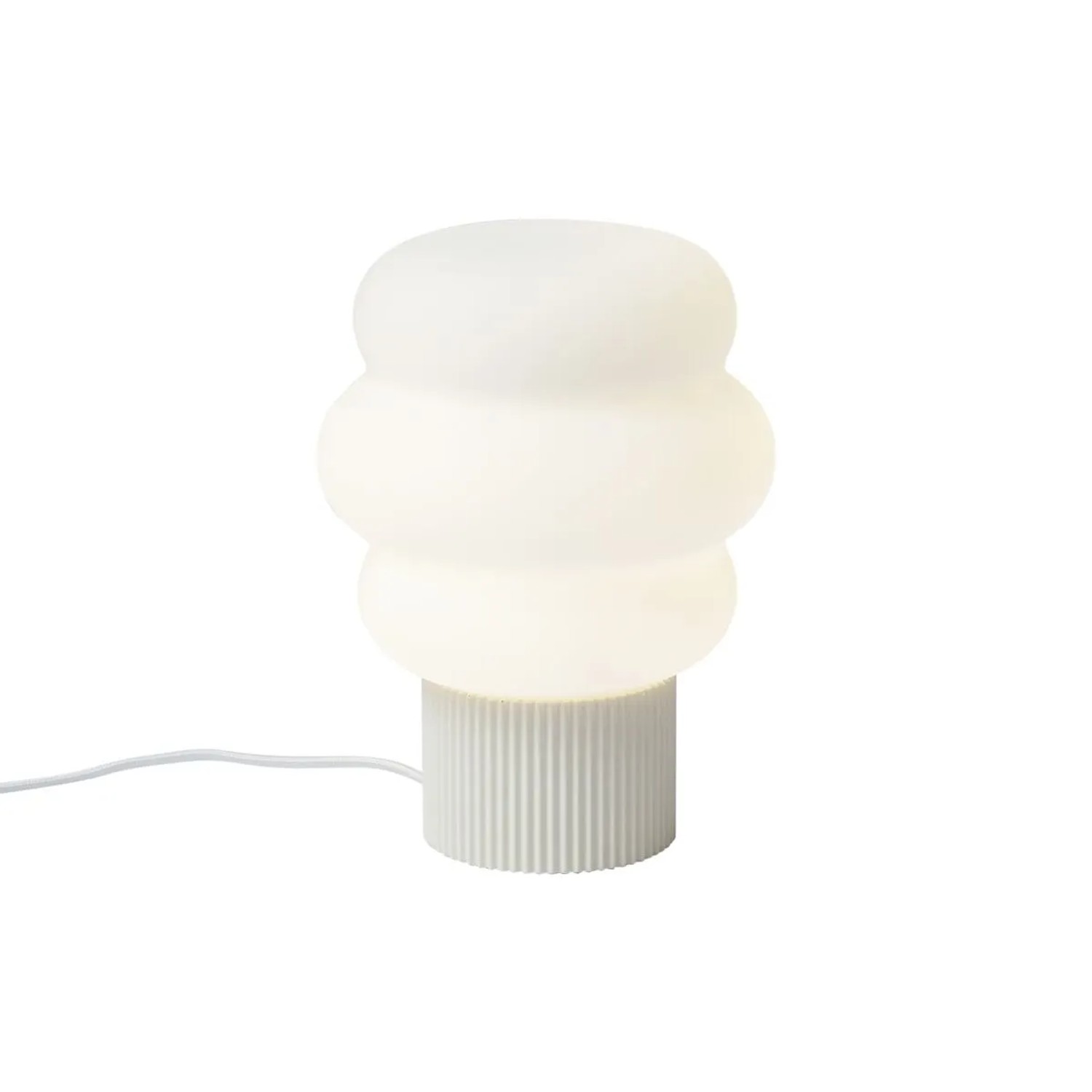 QAZQA Japandi Tischleuchte Beige mit Opalglas 18cm Kumo