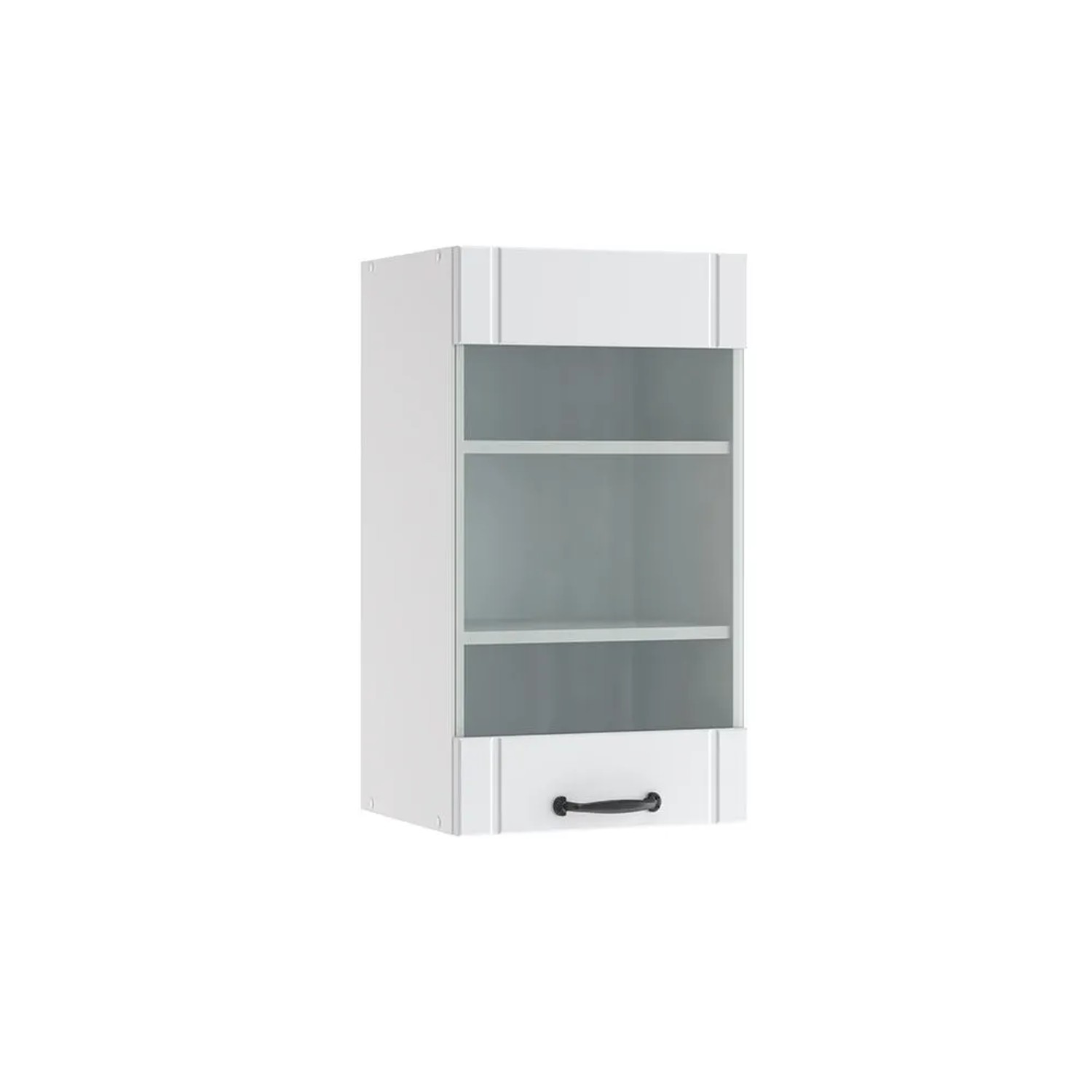 Vicco Küchenglasschrank Fame-Line Glashängeschrank Weiß Landhaus Weiß 40 cm