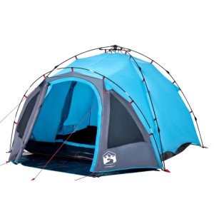 vidaXL Kuppel-Campingzelt 3 Personen Blau Quick Release 4004223
