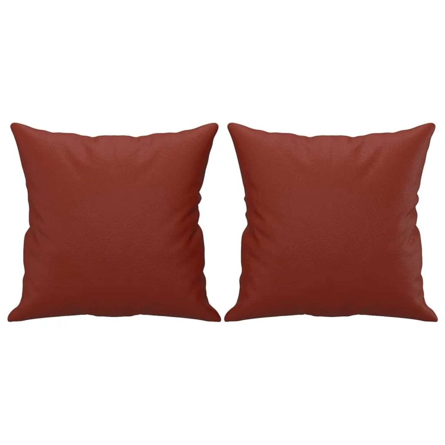 vidaXL Zierkissen 2 Stk Weinrot 40x40 cm Kunstleder 349483