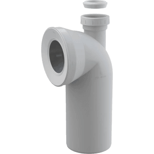 Alcadrain A90-90P40/50A WC-Anschlussbogen 90° mit Konnektor DN40/50
