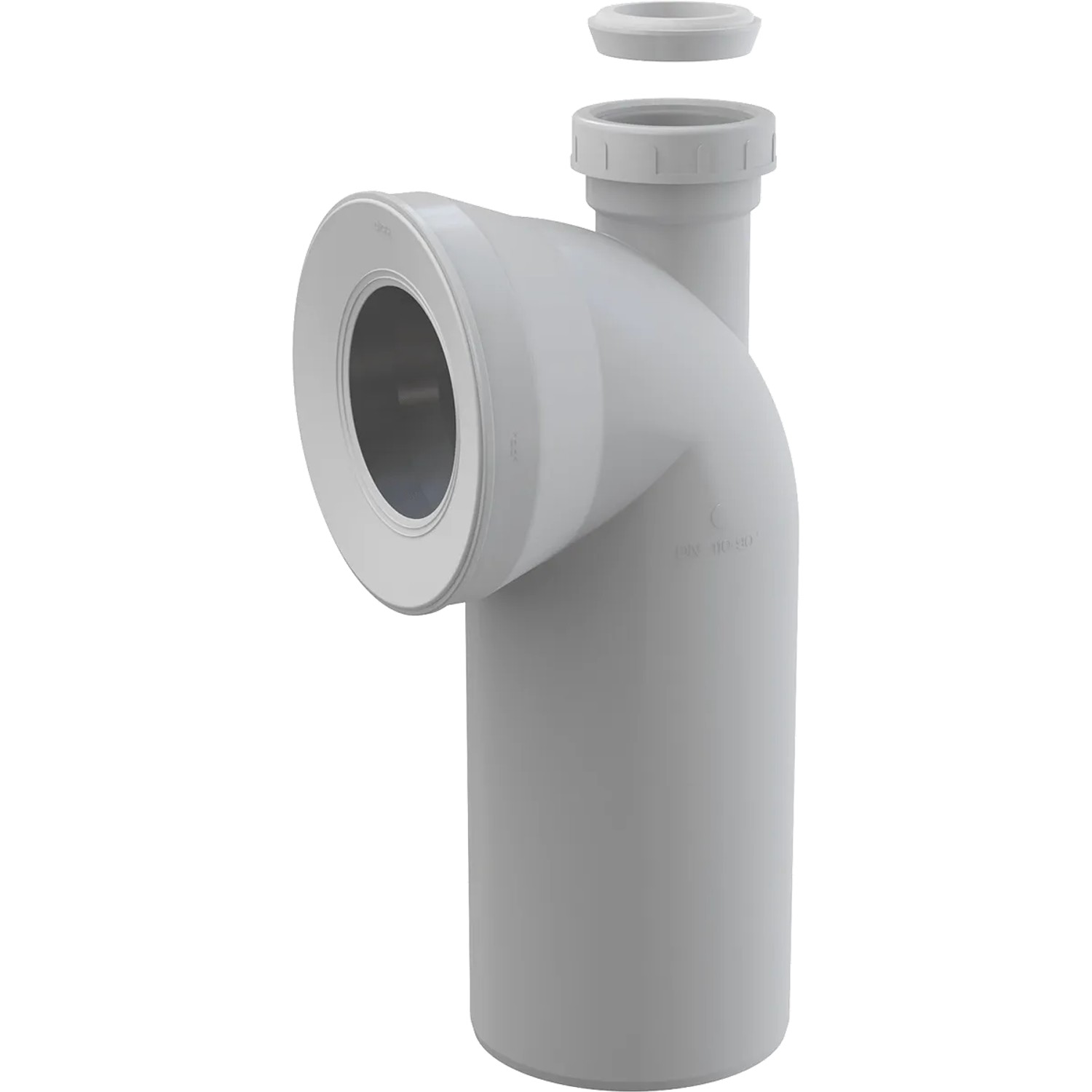 Alcadrain A90-90P40/50A WC-Anschlussbogen 90° mit Konnektor DN40/50