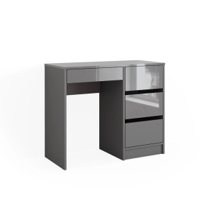 Vicco Schminktisch Sherry, grau hochglanz, 90 cm breit, mit vier Schubladen.