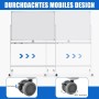 Costway Doppelseitiges Mobiles Whiteboard mit Rollen Weiß 120 x 80 cm_4
