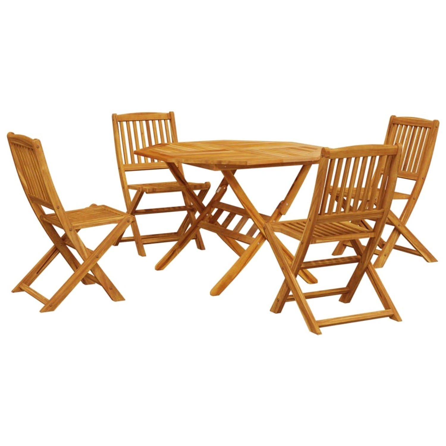 vidaXL 5-Tlg Garten-Essgruppe Klappbar Massivholz Akazie 3295249 günstig online kaufen
