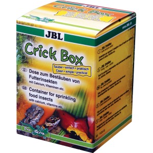 JBL CrickBox Mineralpulver für Futterinsekten, Dose zur Nährwertverbesserung im Terrarium.