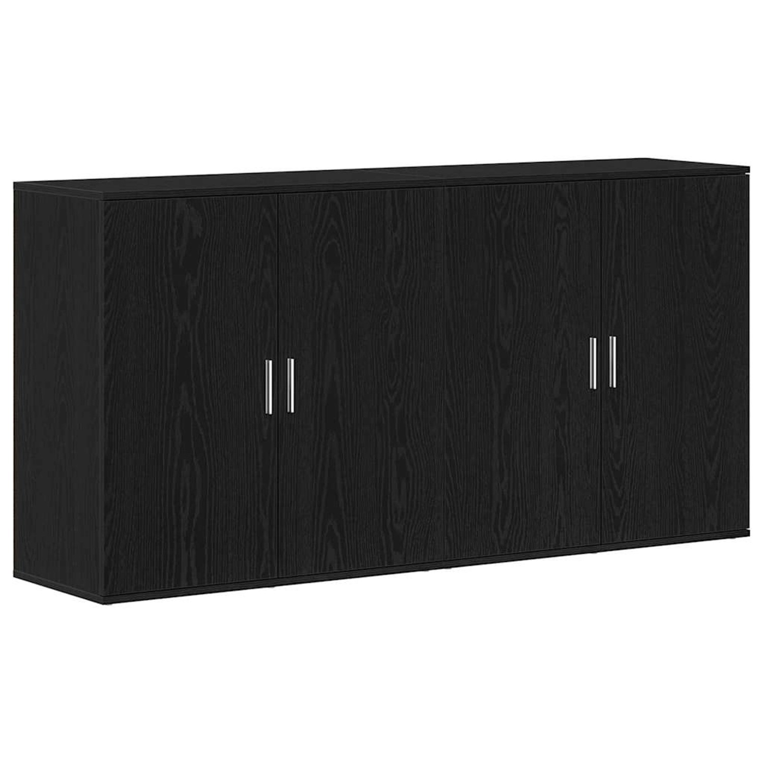 vidaXL Sideboards 2 Stk Schwarz Eichen-Optik 79 x 38 x 80 cm 3334310 günstig online kaufen