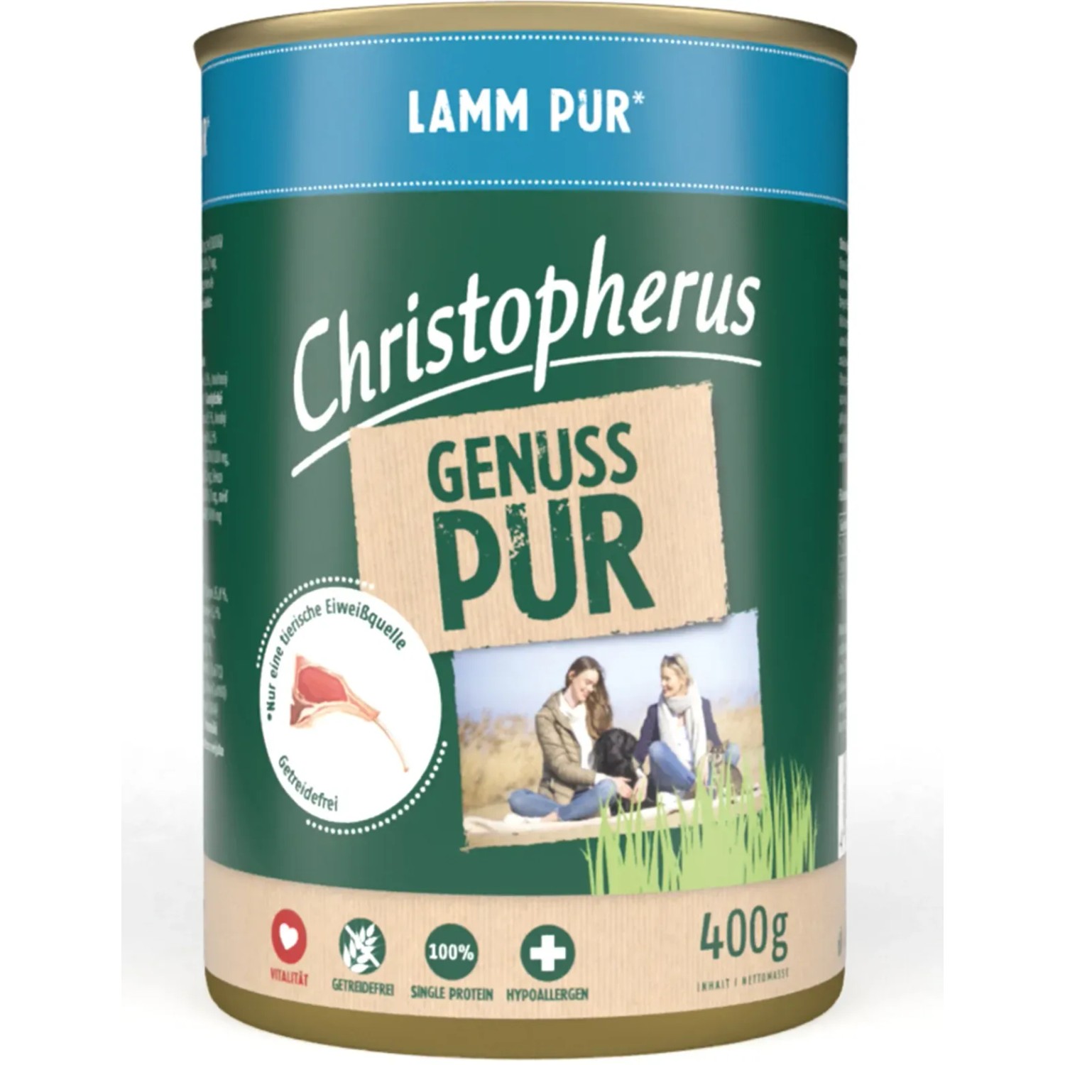 Christopherus Hunde-Nassfutter Pur Lamm 400 g