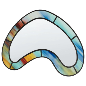 Beliani Wandspiegel BOUVRON Bunt Schwarz 2x80x60