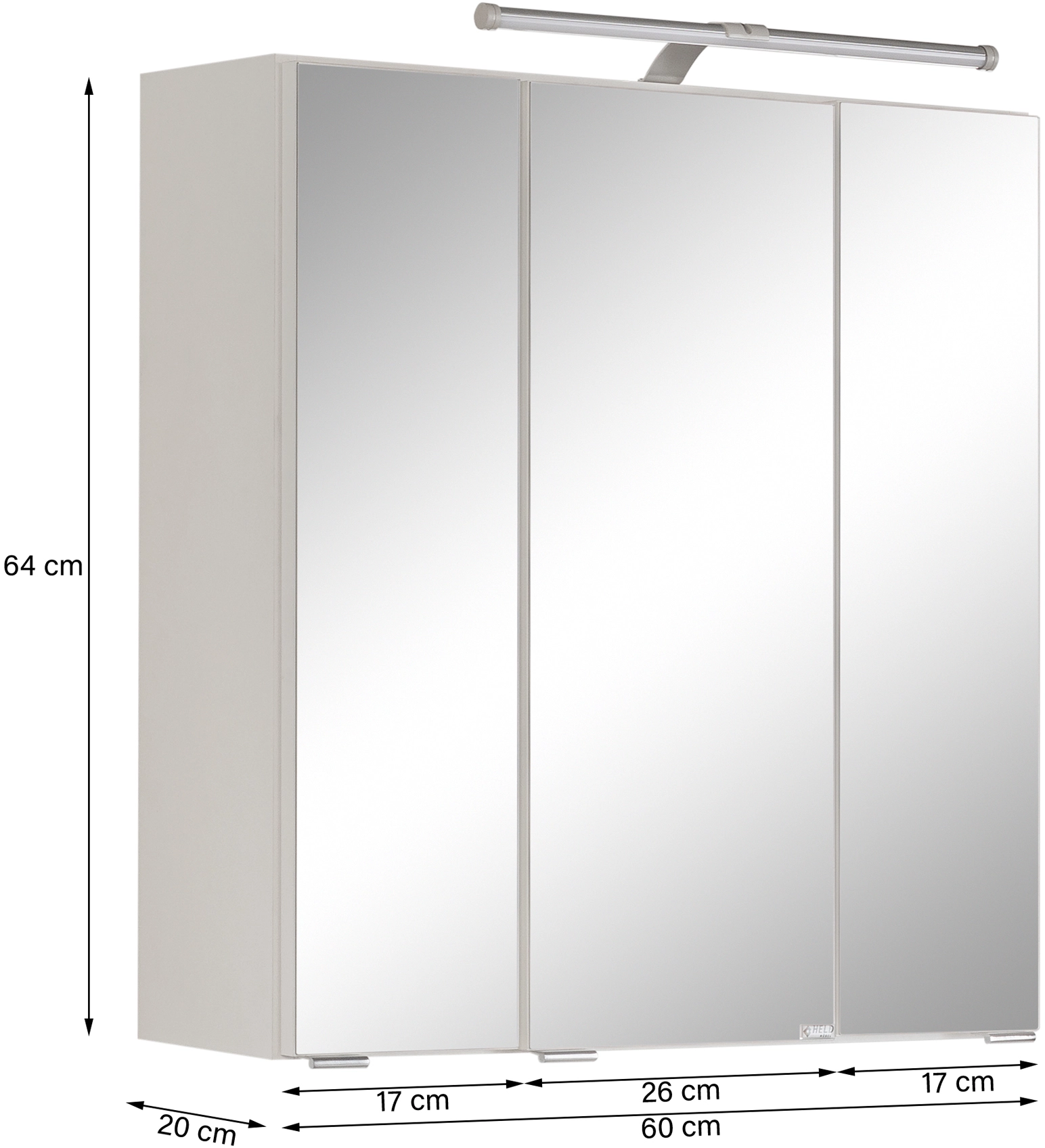 Türen Held Softclose mit OBI kaufen Weiß bei Spiegelschrank 60 Molina cm